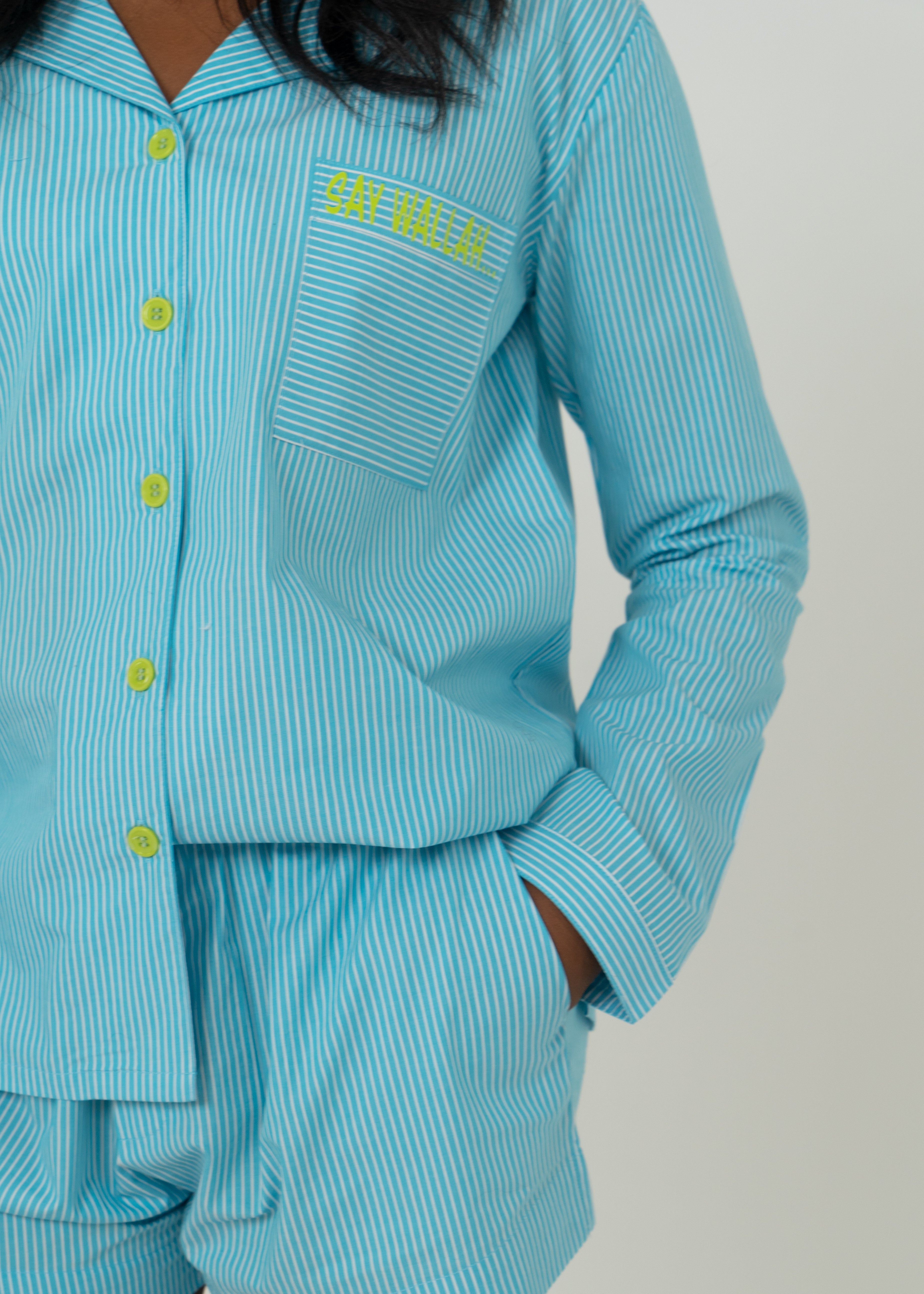 SAY WALLAH-bright blue